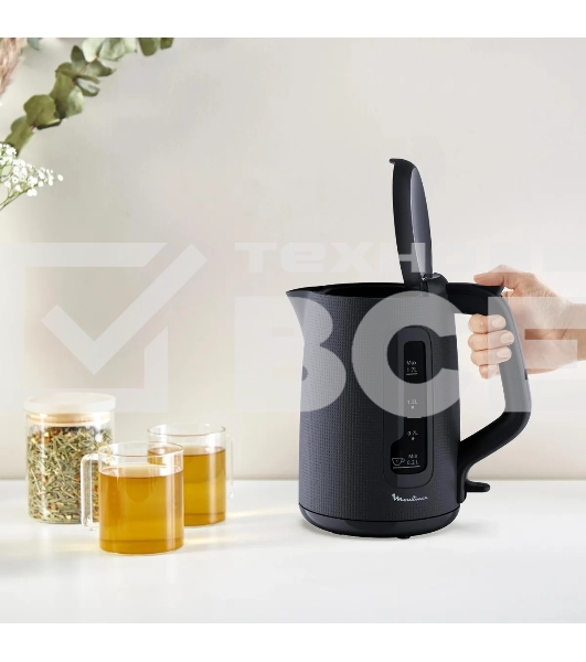 Чайник электрический Moulinex BY2M0810 1.7 л, 2400 Вт, черный