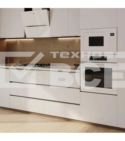 Микроволновая печь встраиваемая Korting KMI 825 TGW белый, 25 л, 900 Вт, переключатели - сенсор