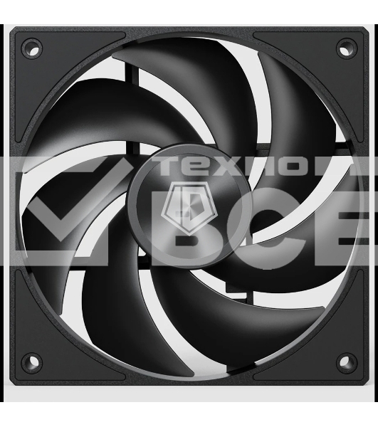 Вентилятор для корпуса ID-COOLING AF-1230-K черный, 120 мм, 2000 об/мин, 31.1 дБ, 4 pin