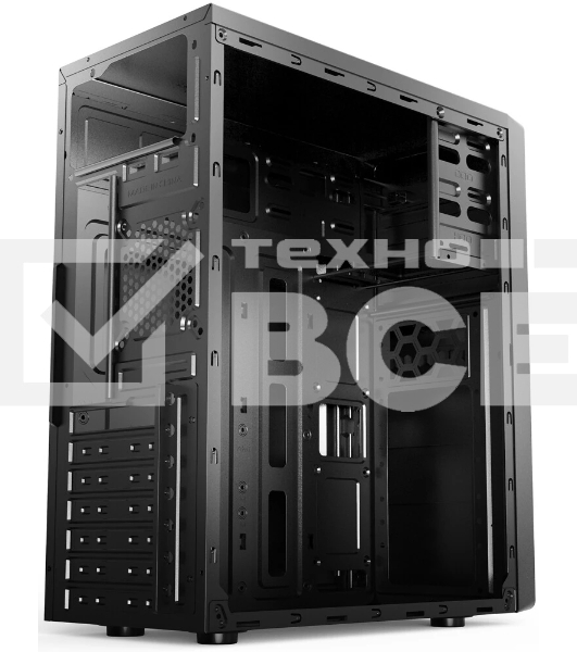 Компьютерный корпус ATX Miditower CBR PCC-ATX-E180-USB32-USB22-450W E180, c БП ATX450-12EC (450W/120mm), 2*USB 3.0, 2*USB 2.0, HD Audio+Mic, Black