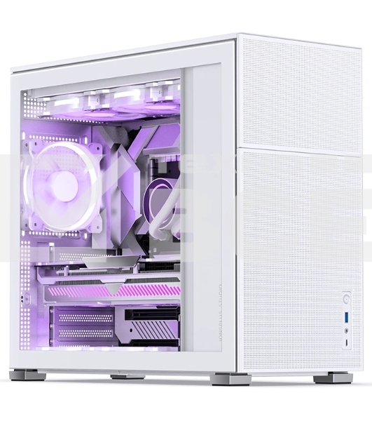 Компьютерный корпус без блока питания Case JONSBO D41 MESH, Midi-Tower, TG, no fan, 1xUSB-A 3.2 + 1xUSB-C 3.2, ATX, mATX белый