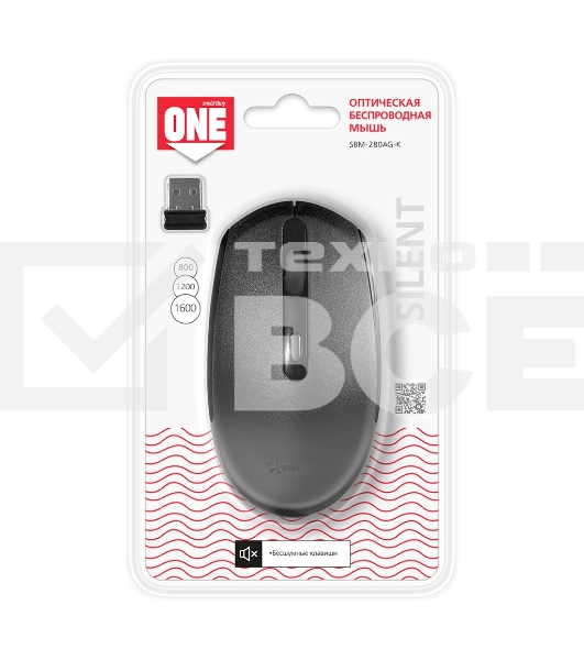 Мышь беспроводная Smartbuy ONE 280AG черная (SBM-280AG-K)