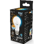 Лампа светодиодная LED Gauss A60 E27 10Вт 2700К/4100К CTC, фото4