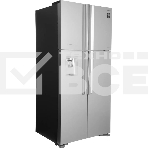 Холодильник Hitachi R-W660PUC7X GS серебристый стекло двухкамерный 396/144л морозилка сверху, No Frost, Side by Side, фото2