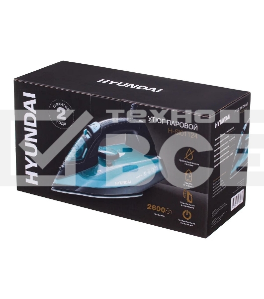 Утюг Hyundai H-SI01124 2600Вт черный/зеленый