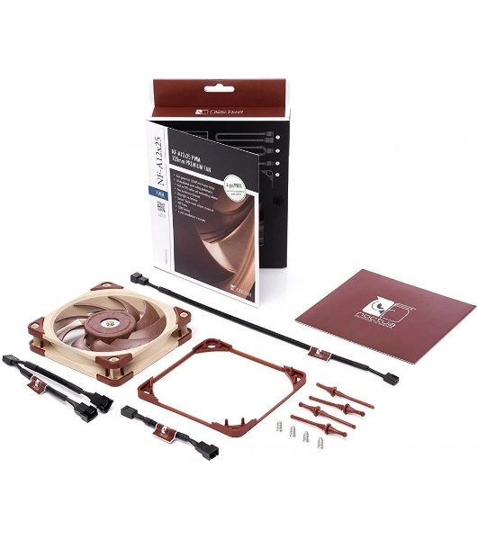 Вентилятор корпусной Noctua NF-A12x25 PWM, 120 мм, 450-2000 об/мин, 22.6 дБ, 4-pin PWM, без подсветки