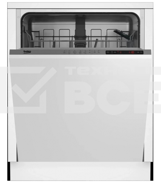 Встраиваемая посудомоечная машина Beko BDIN15360 полноразмерная, белый