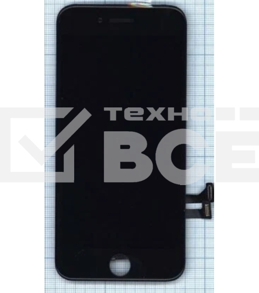 Дисплей Amperin для Apple iPhone 7 в сборе с тачскрином (IPS), черный