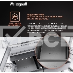 Холодильник Weissgauff WCD 590 NoFrost Inverter Premium Biofresh Blue Glass синий трёхкамерный 359/180 л морозилка снизу, фото12