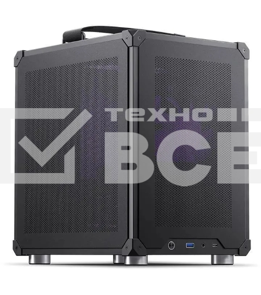 Корпус JONSBO Computer Case C6Handle black hang-in version черный, Mini-Tower, материнская плата mATX, без БП, прозрачная боковая панель