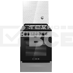 Плита комбинированная Maunfeld MGC60ECGR05 серый, газовых конфорок 4 шт, духовка электрическая 65 л, 60 см x 85 см x 64 см, фото 1