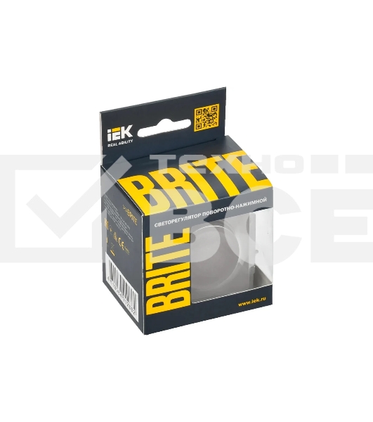 Светорегулятор поворотно-нажимной IEK BRITE СС10-1-0-БрС (BR-D20-0600-K46) 600 Вт сталь
