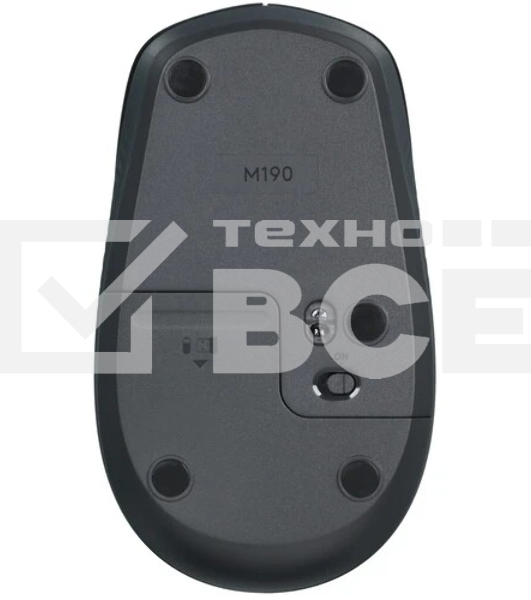 Мышь беспроводная Logitech M190 черный, 1000 dpi, радиоканал, USB, кнопки - 3