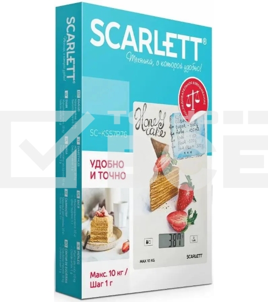 Весы кухонные Scarlett SC-KS57P76 (Медовик)