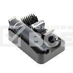 Машинка для стрижки волос ATH-6925 син, сеть, 10Вт, нож из титана, 4 насадки, возможность регулировки, фото 1