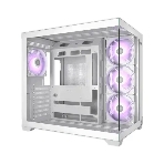 Корпус без блока питания PCCooler C3T700 ARGB WH, Midi-Tower, TG, 4x120мм ARGB, 1xUSB-A 3.0 + 1xUSB-A 2.0 + 1xUSB-C, ATX, mATX, mITX белый, фото 1