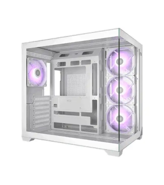 Корпус без блока питания PCCooler C3T700 ARGB WH, Midi-Tower, TG, 4x120мм ARGB, 1xUSB-A 3.0 + 1xUSB-A 2.0 + 1xUSB-C, ATX, mATX, mITX белый