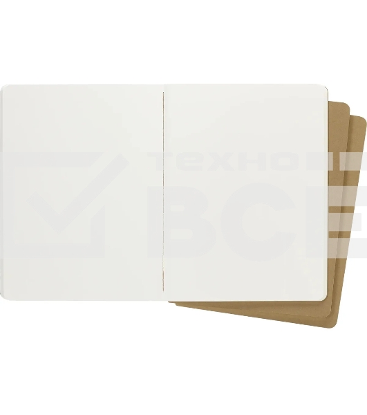 Блокнот Moleskine CAHIER JOURNAL QP423 XLarge 190х250мм, обложка картон, 120 страниц, нелинованный, бежевый (3шт)