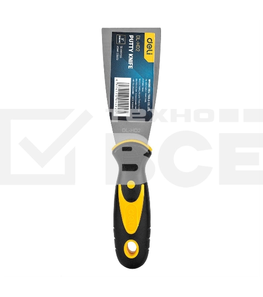 Шпатель Deli DL-HD2 50мм Размер: 50 мм. Длина 12 мм. нержавеющая сталь.