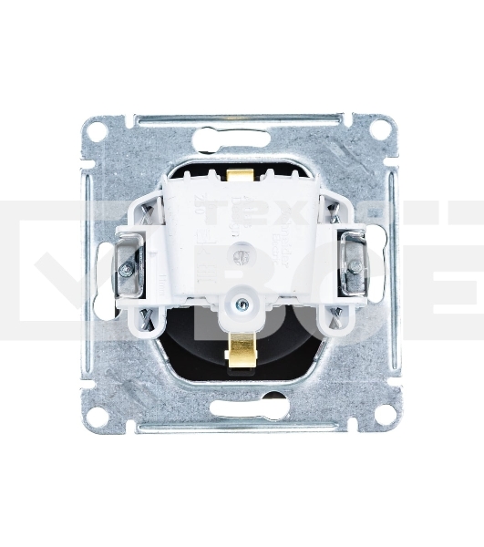 Механизм розетки 1-м СП AtlasDesign с заземл. защ. шторки 16А карбон SchE ATN001045