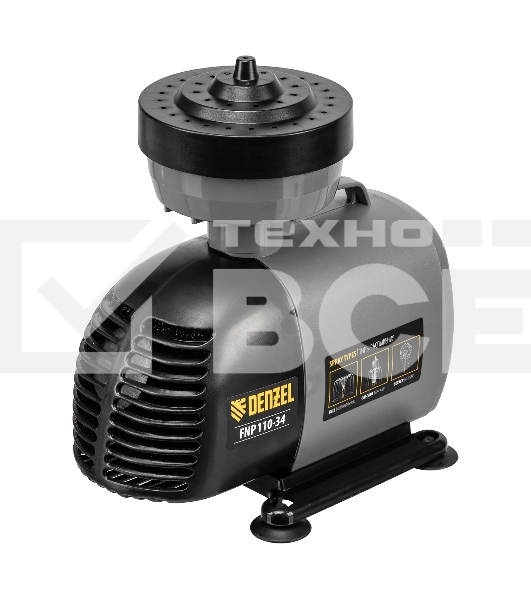 Насос фонтанный Denzel FNP110-34, 112 Вт, подъем 3,4 м, 3400 л/ч, колокольчик/каскад/гейзер
