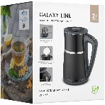 Чайник электрический Galaxy Line GL 0338 черный, пластик, 2200 Вт, 1.7 л, фото6