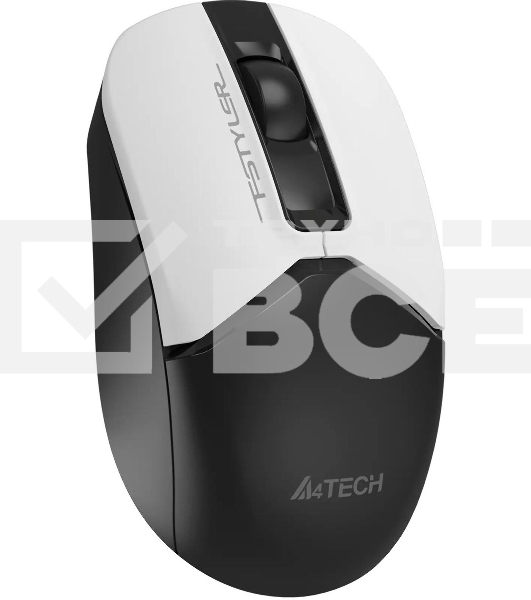 Мышь беспроводная A4Tech Fstyler FG12 белый/черный, 1200 dpi, радиоканал, USB, кнопки - 3