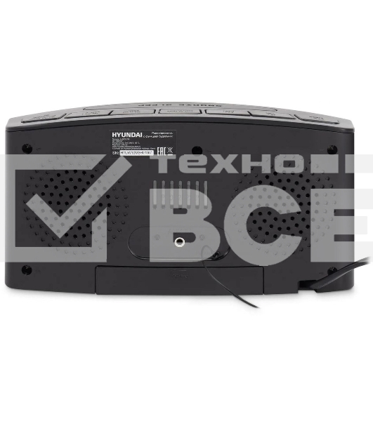 Радиобудильник Hyundai H-RCL238 черный LCD подсв:белая часы:цифровые FM
