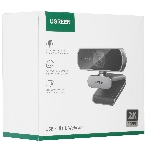 Веб-камера UGREEN CM717 2560x1440, 30 кадр/с, USB, микрофон (2 шт, шумоподавление), автофокус, универсальное крепление, серый, фото2