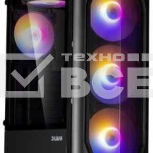 Компьютерный корпус MidiTower Zalman N4 black (ATX,Window, 6xRGB fan, USB2.0 x2, USB3.0x1, без БП) (N4 rev.1)