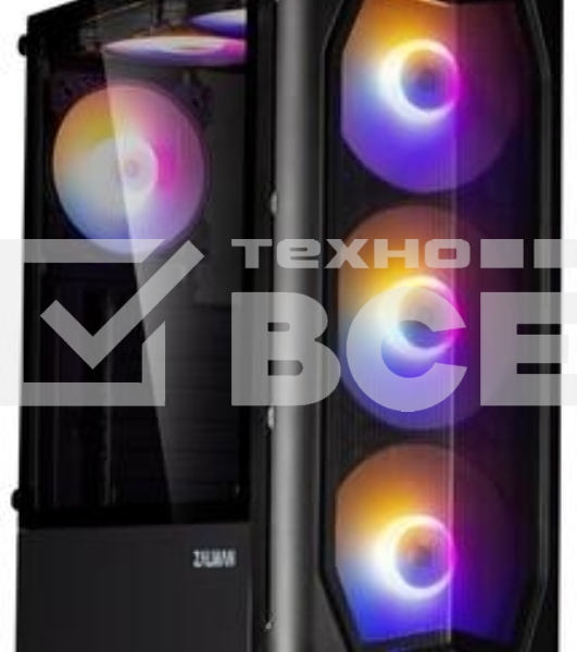 Компьютерный корпус MidiTower Zalman N4 black (ATX,Window, 6xRGB fan, USB2.0 x2, USB3.0x1, без БП) (N4 rev.1)