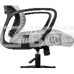 Кресло руководителя Бюрократ Wise серый, сетка/ткань, с подголов. крестов. пластик, фото24