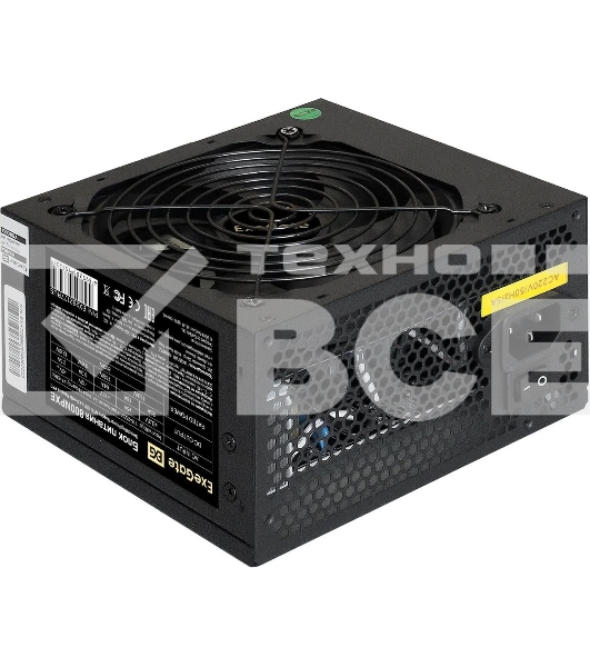Блок питания ExeGate 800NPXE, 800W, (ATX, PPFC, PC, 12cm fan, 24pin, (4+4)pin, 2xPCI-E, 5xSATA, 3xIDE, black, кабель 220V в комплекте 1,8м)