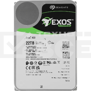 Жесткий диск Seagate HDD Exos X22 ST22000NM001E 22TB 7200rpm SATA-III 512Mb 3.5