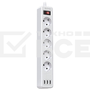 Сетевой фильтр QUMO Power Bar  5SP4U (P-0005), белый