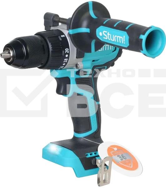 Дрель-шуруповерт Sturm CD1880, 18 В, 0 Ач, 80 Нм, бесщеточный
