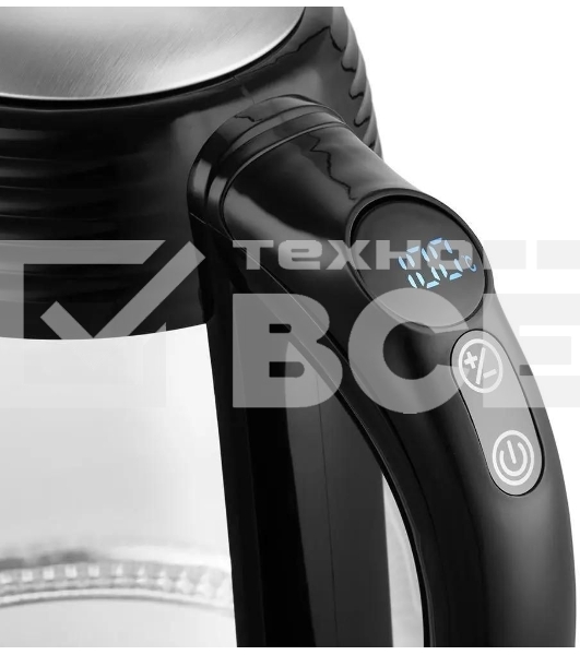 Чайник электрический Kitfort КТ-6126 1.7л. 2200Вт черный (корпус: стекло)