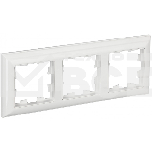 Рамка 3-местная IEK BRITE РУ-3-Бр DECOR 3D-форма белый/белый