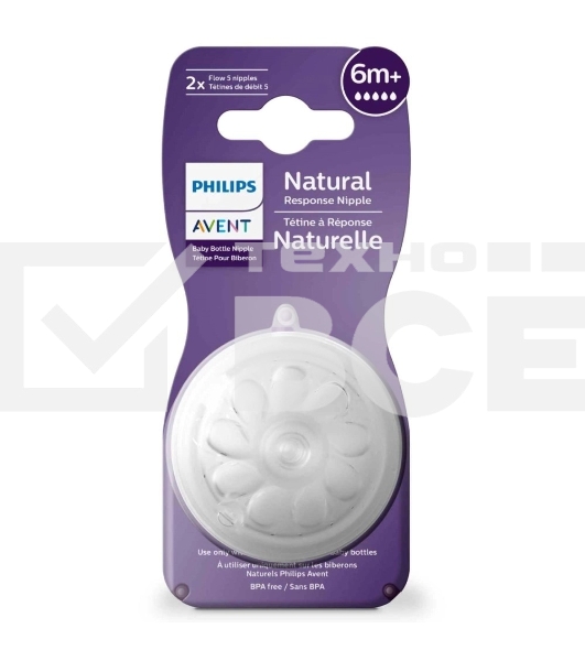 Соска для кормления Philips Avent NATURAL Response, 2 шт, силикон, Т5