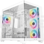 Компьютерный корпус Deepcool CG530 4F WH без БП, боковое окно (панорама), 3x120мм ARGB Reverce вентилятора на боковой стенке, 1x120мм ARGB вентилятор сзади, белый, ATX, фото3