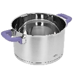 Кастрюля LARA LR02-255 Лаванда 6,4 л, 24 см, нержавеющая сталь, с крышкой, фото2