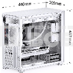 Компьютерный корпус без блока питания Case JONSBO D41 MESH, Midi-Tower, TG, no fan, 1xUSB-A 3.2 + 1xUSB-C 3.2, ATX, mATX белый, фото3