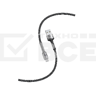 Кабель Smartbuy S26 Type C черный/сер.,3 А,QC,нейл.,1 м