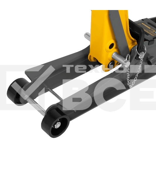 Домкрат гидравлический подкатной с фиксатором Denzel 2,5 т,85-385 мм, в пласт. кейсе