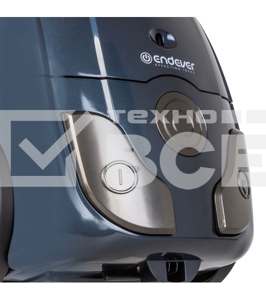 Пылесос мешкового типа Endever SkyClean VC-252, синий/серый, мощность 1800 Вт, мощность всасывания 350 Вт, объем мешка для пыли 2,5 литра