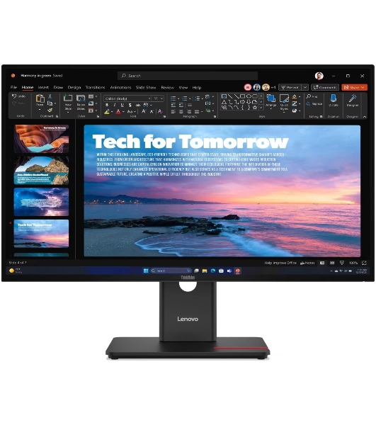 Монитор 27' Lenovo T27QD-40 IPS 2560x1440, 120 Гц, 4 мс, 16:9, 350 кд/м², HDMI, DP 1.4, DP Out, USB-C, USB Hub, HDR10, черный