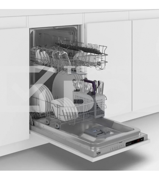 Встраиваемая посудомоечная машина Beko BDIS15060, белый, 44.8 см, 10 компл., 49 дБ, класс A