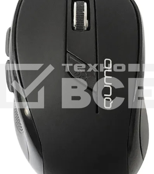 Мышь беспроводная Qumo Office Line Black M78 черный, 1600 dpi, радиоканал, USB, кнопки - 6