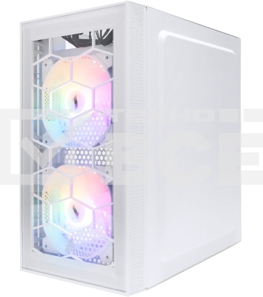 Компьютерный корпус 1STPLAYER FIREBASE X1 White / mATX / 3x120mm LED fans / X1-WH-3F1-W
