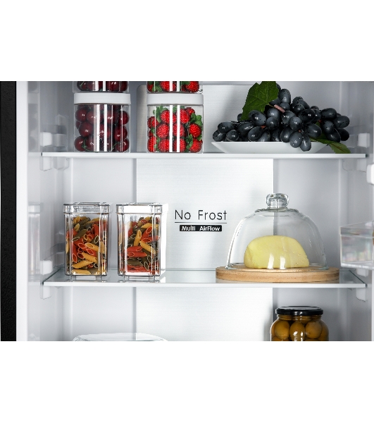 Холодильник Nordfrost RFC 390D NFGB черное матовое стекло двухкамерный 240/95л морозилка снизу